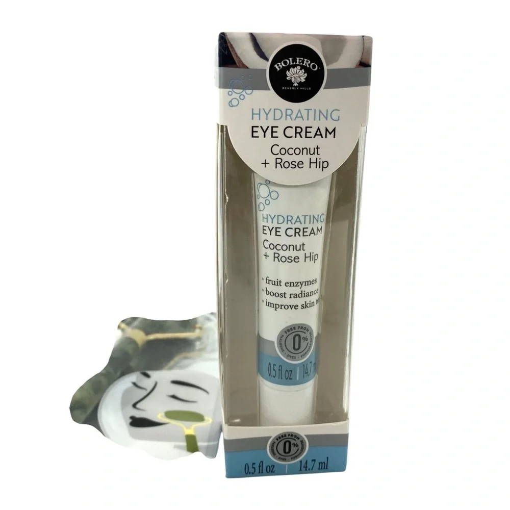 Bolero Face Serum, Jade Roller, Eye Cream Skincare Set